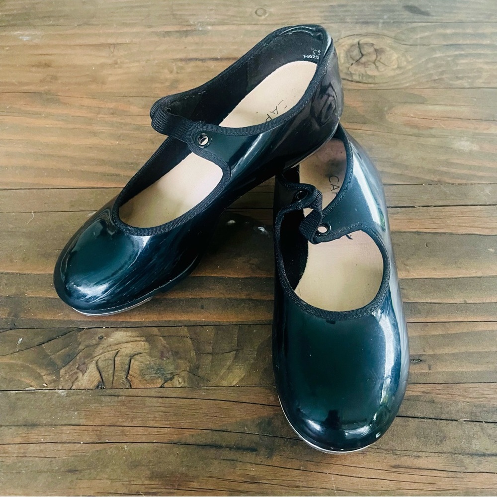Capiezo Jr. Tele Tone tap shoes black patent leather kids size 1.5